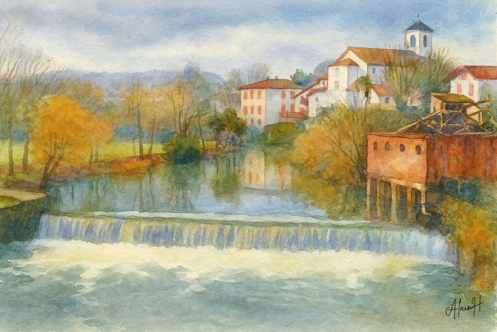 saint palais aquarelle